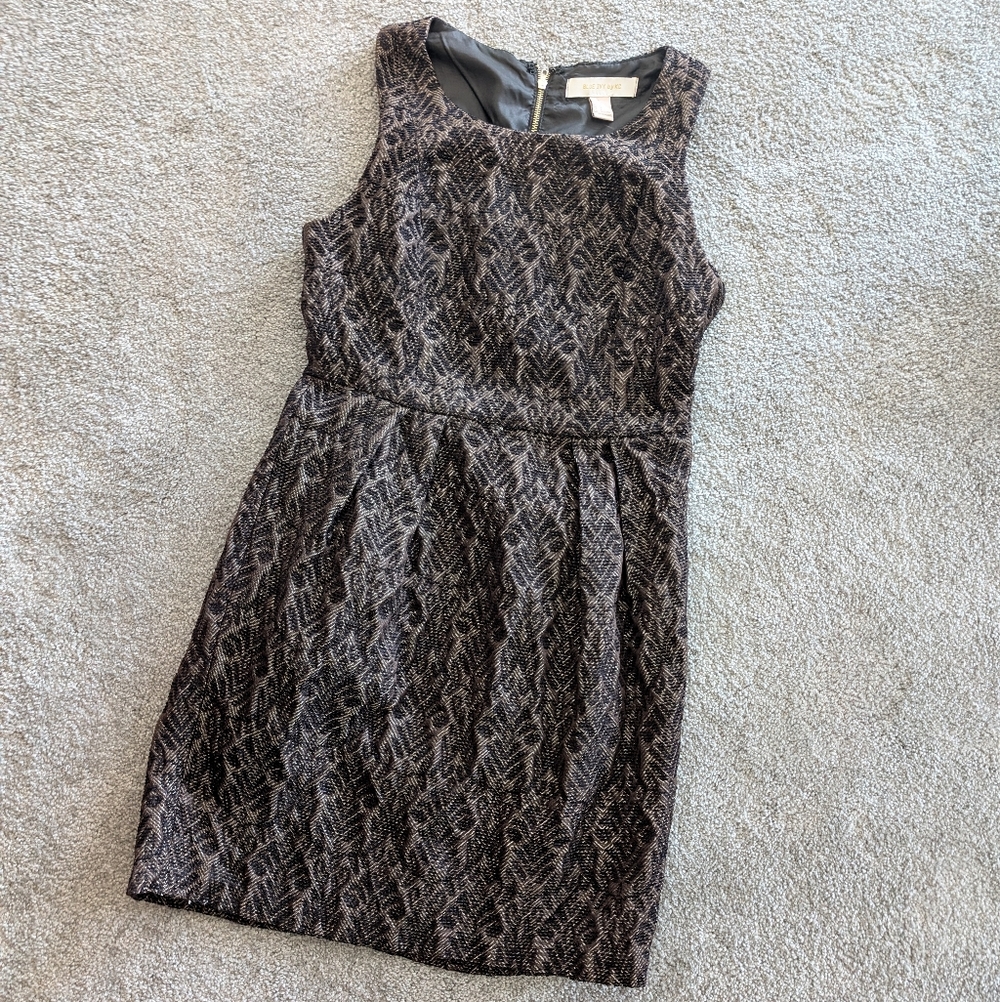Sleeveless Metallic 🟤⚫ Sheath Dress